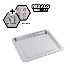 Base Rectangular De Acero Para Cocina Hogar Y Servicio Plateado 60x40x2cm Y+Regalo Sticker