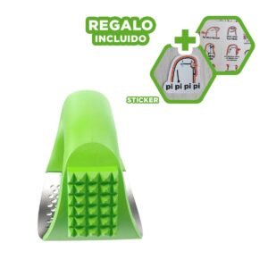 Triturador de Cocina con Mango Verde Limon y Plateado de Plastico Y+Regalo Sticker
