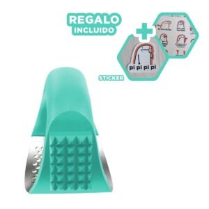 Triturador de Cocina con Mango Verde Agua y Plateado de Plastico Y+Regalo Sticker