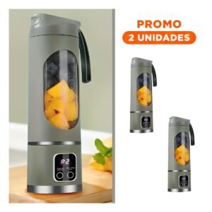 Pack2 Batidora para Jugos Frescos con Tapa Tomatodo 450 ml Verde militar