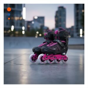 Equipo Patines Urbanos Ollie Fucsia y negro Talla L con Material Duradero