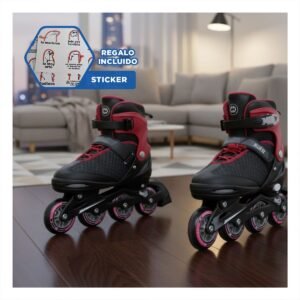 Articulo Patines Urbanos Ollie Guinda y negro Talla M de Alta Calidad Y+Regalo Sticker