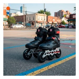 Articulo Patines Lineal Pro Ollie Rojo y negro T42 para Entrenamiento