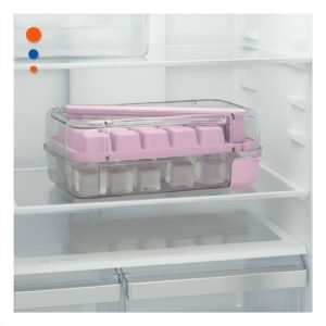 Bandeja Molde Cubos Hielo Morado Facil de Usar en Casa