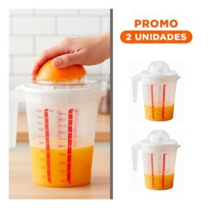 Pack2 Extractor Manual para Naranja con Jarra Medidora 1000 ml Blanco