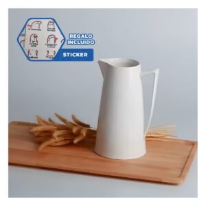 Vasija de Ceramica Blanco para Reuniones Familiares en Mesa Principal Y+Regalo Sticker