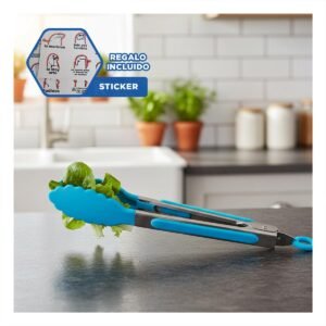 Agarre Multiuso 21cm Celeste para Cocina y Hogar Practica y Resistente Y+Regalo Sticker