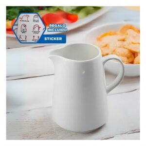 Vasija de Ceramica Blanco para Cocina y Encuentros Familiares en Comedor Y+Regalo Sticker