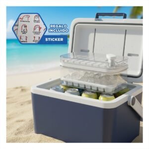 Bandeja Flexible Blanca para Cubos de Hielo con Clic Seguro Y+Regalo Sticker
