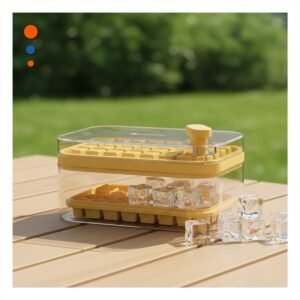 Bandeja Amarilla para Cubos de Hielo con Diseno Clic Esquina