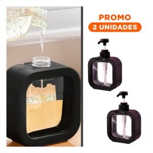 Pack2 Accesorio Funcional para Jabon Cuadrado Negro en Cocina