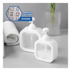 Contenedor de Jabon Cuadrado Blanco para Cocina Practica y Funcional Y+Regalo Sticker