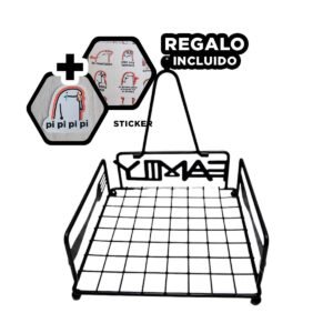 Servilletero en Acero Inoxidable Tono Negro con Presencia Funcional para Casa Y+Regalo Sticker