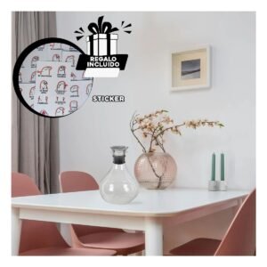 Blanco Jarra Fuji 1600 ml Transparente con Tapa Diseno Funcional Casa Y+Regalo Sticker