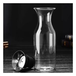 Blanco Jarra Lisboa 1600 ml Transparente con Tapa Funcional para Hogar Moderno