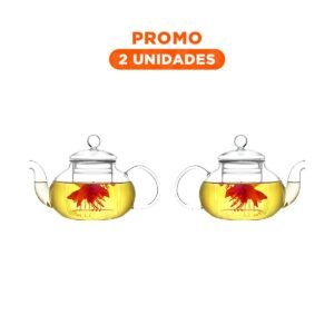 Pack2 Cristal Tetera de Infusion 100 ml Transparente con Tapa para Hogar Moderno