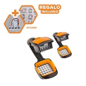 Picador Multifuncional de Frutas y Verduras Negro y Naranja para Preparacion Y+Regalo Sticker