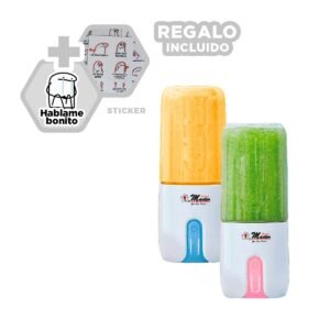 Licuadora 2 en 1 Blanco con Hojas de Acero Inoxidable Portatil Y+Regalo Sticker