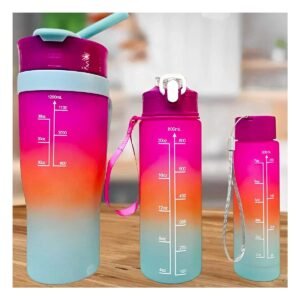 Tomatodo Trio Tricolor 1200ml 800ml 300ml con Sticker 2D Facil de Usar