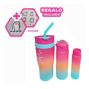 Tomatodo Trio Tricolor 1200ml 800ml 300ml con Sticker 2D Ideal para Cocina Y+Regalo Sticker