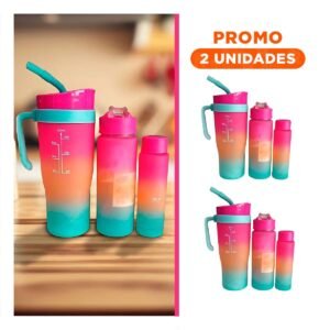 Pack2 Set Trio Tricolor 1200ml 800ml 300ml Facil de Usar y Practico