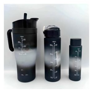 Botella Electronica Trio Tricolor Negro Blanco Capacidad Trio Practica