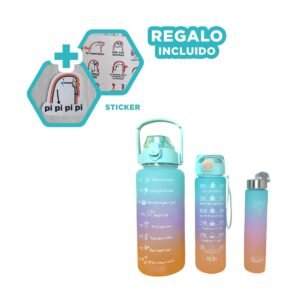 Tomatodos de 3 Unidades en Celeste con Formato 2 L 1 L y 300 Ml Y+Regalo Sticker