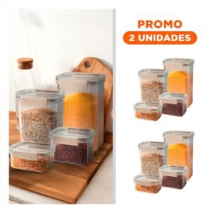 Pack2 Utensilio Alimentos Acrilico Set 5 Transparente Facil Uso y Limpieza