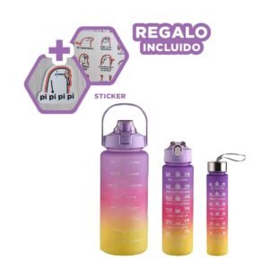 Tomatodos de 3 Unidades en Morado con Formato 2 L 1 L y 300 Ml Y+Regalo Sticker