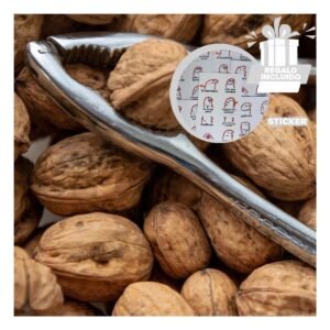 Pinza Profesional Plateado para Rompenueces de Cocina Acero Inoxidable Y+Regalo Sticker