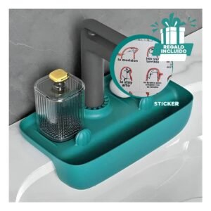 Escurridor para Lavadero en Silicona Verde para Mantener Area Limpia Y+Regalo Sticker