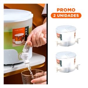 Pack2 Servidor de Bebidas Blanco 3 tanques con mucha Capacidad en Mesa