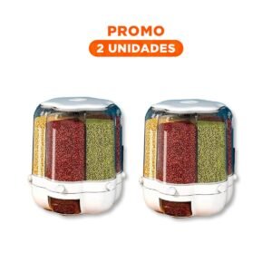Pack2 Organizador de Granos Blanco 9 kg con mucha Capacidad en su Mesa