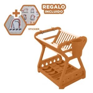 Soporte de Secado Marron para una Organizacion de dos Pisos Y+Regalo Sticker