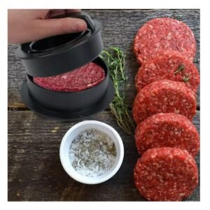 Molde de Hamburguesa de 12,5cm en Color Negro de ABS para Cocina Casera