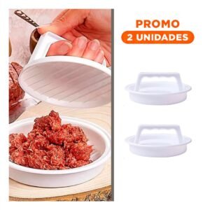 Pack2 Formador de Cocina para Hamburguesa Color Blanco ABS Medida 13,1cm