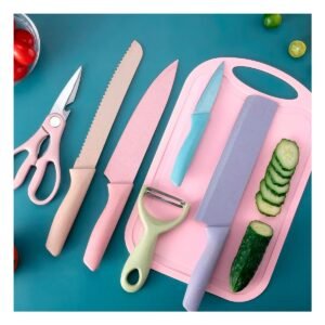Juego de Cuchillos 6 Piezas de Colores para Cocina Moderna