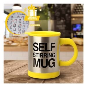 Licuadora Portatil 400 ml con 2 Pilas AAA para Jugos Amarillo Y+Regalo Sticker