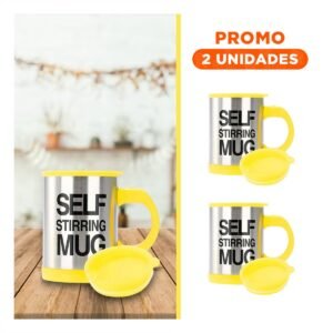 Pack2 Agitador Compacto 400 ml con 2 Pilas AAA para Jugos Amarillo