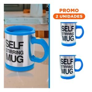 Pack2 Agitador Compacto 400 ml con 2 Pilas AAA para Jugos Naturales Azul