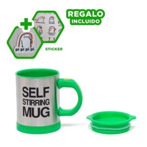Licuadora Portatil 400 ml con 2 Pilas AAA para Jugos y Smoothies Verde Y+Regalo Sticker