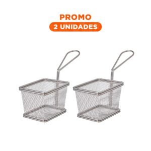 Pack2 Equipo para Frituras Plateado Acero Resistente para Cocina Moderna