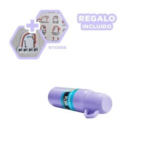 Vaso Termico de 500 ml con 3 Tazas Lila para Casa y Oficina Ejecutiva Y+Regalo Sticker