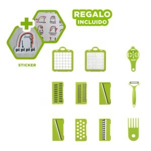 Picador Funcional en Plastico Durable Pensado para Cocina Organizada Y+Regalo Sticker