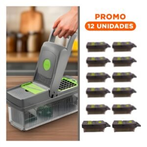 Pack2 Cortador Dinamico con Cuerpo en Plastico Solido para Procesar Alimentos