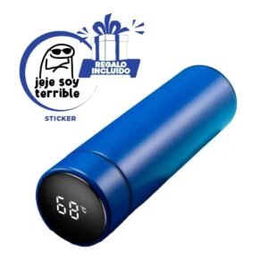 Vaso Termico Inteligente 500 ml con Filtro de Te para Cafe Azul Y+Regalo Sticker
