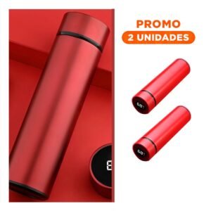 Pack2 Termo de Viaje Digital 500 Ml con Filtro de Te para Cafe o Te en Cualquier Lugar