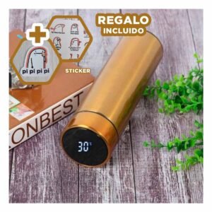 Botella Digital Termica 500 Ml con Filtro de Te de Preparar Infusiones Rapidas Y+Regalo Sticker