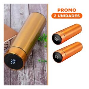 Pack2 Termo de Viaje Digital 500 Ml con Filtro de Te para Cafe o Te en Oficina o Hogar