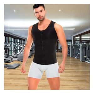 Abrigo Termico Men Talla S Negro con Cierre Moda Casual Hombre